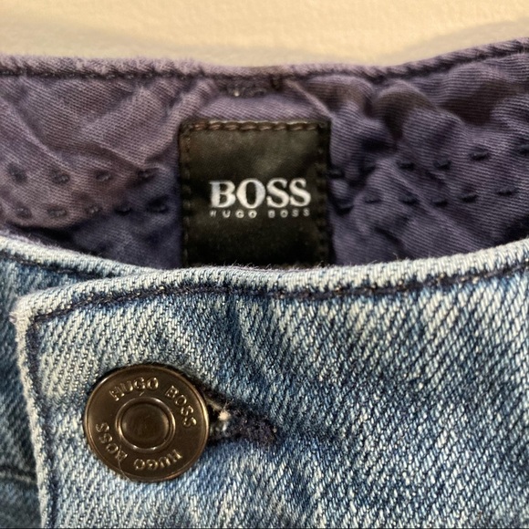 BOSS by Hugo Boss Sz 34 x 32 Tapered Leg Quilted Inner Waist Jeans - Picture 4 of 12